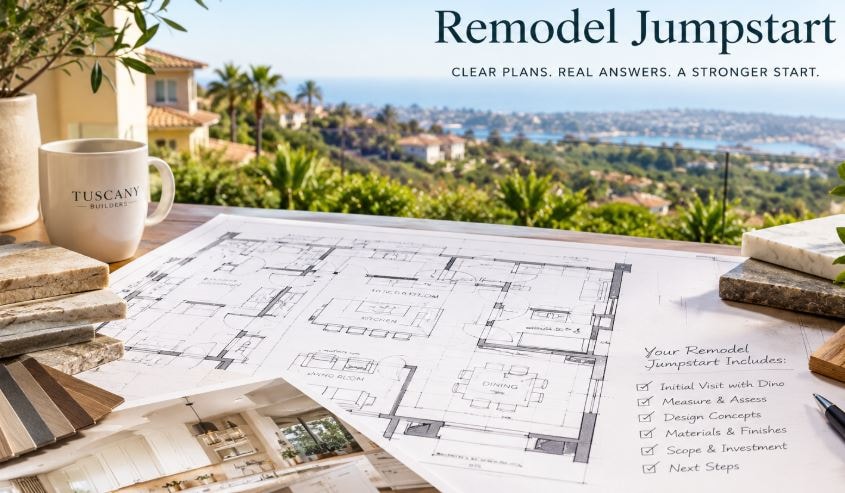 Remodel Jumpstart process — Vision to Plan framework by Tuscany Builders South Orange County